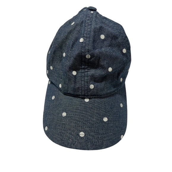 J. Crew Denim Polka Dot Baseball Hat - One Size - Picture 1 of 6